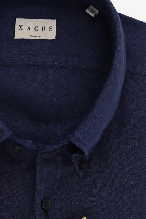 Camicia Uomo Xacus Regular Tinta unita 100% cotone collo Button down Manica lunga