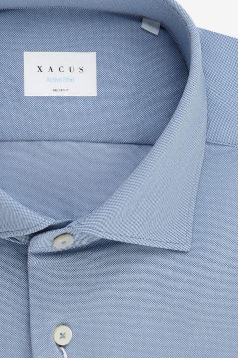 Camicia Uomo Xacus Regular Tinta unita 86% poliammide 14% elastan collo Francese Manica lunga