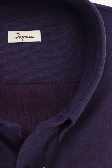 Camicia Uomo Ingram Classic Tinta unita 100% cotone collo Button down Manica lunga