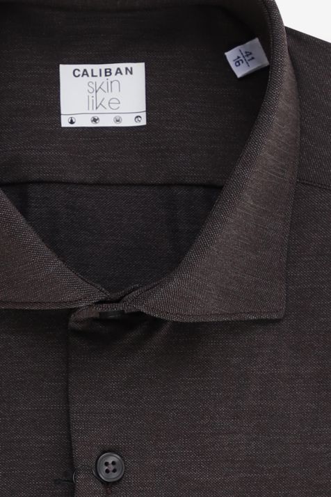 Camicia Uomo Caliban Regular Tinta unita 85% poliammide 15% elastam collo Francese Manica lunga