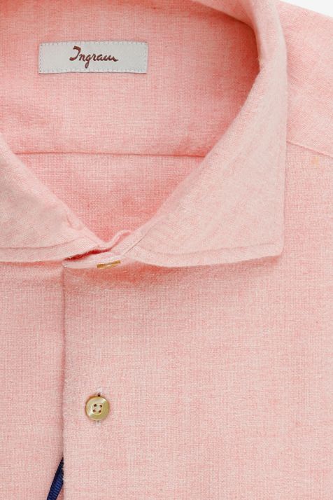 Camicia Uomo Ingram Regular Tinta unita 100% cotone collo Francese Manica lunga