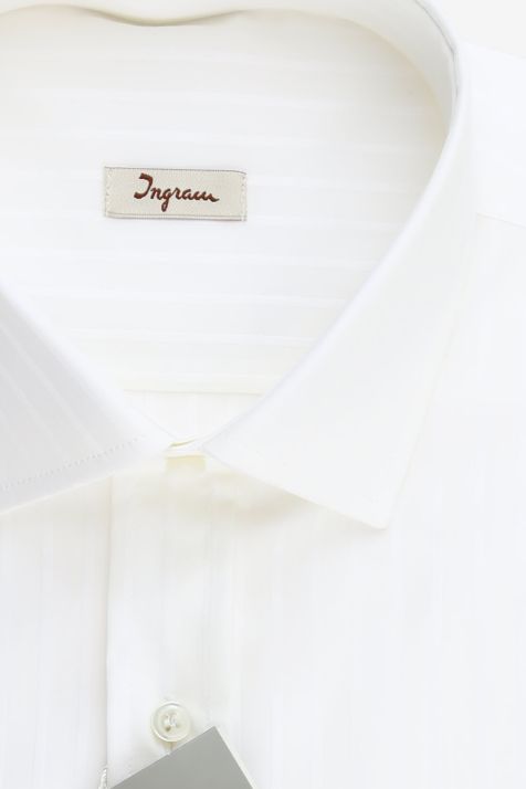 Camicia Uomo Ingram Classic Righe 100% cotone collo Francese Manica lunga