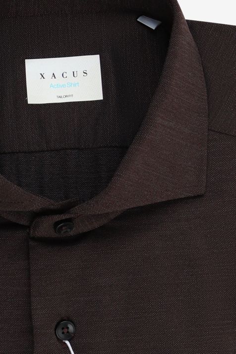 Camicia Uomo Xacus Regular Tinta unita 87% poliammide 13% elastan collo Francese Manica lunga