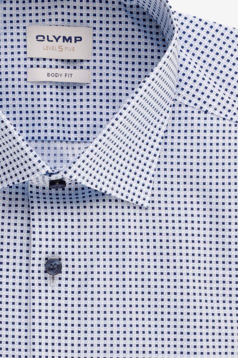 Camicia Uomo Olymp Regular Micro disegno 97% cotone 3% elastan collo Francese Manica lunga