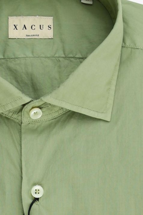 Camicia Uomo Xacus Regular Tinta unita 100% cotone collo Francese Manica lunga