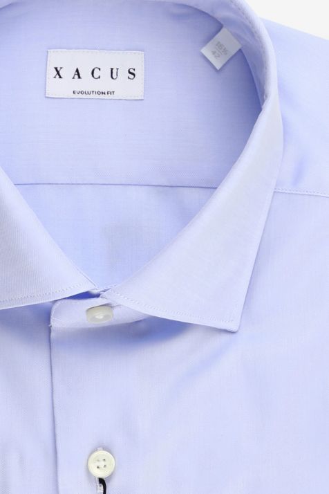 Camicia Uomo Xacus Classic Tinta unita 100% cotone collo Francese Manica lunga