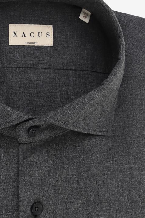 Camicia Uomo Xacus Regular Tinta unita 100% cotone collo Francese Manica lunga