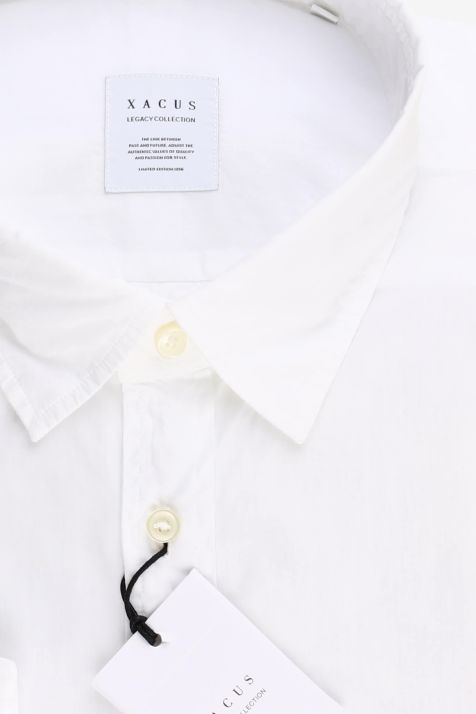 Camicia Uomo Xacus Regular Tinta unita 100% cotone collo Italiano Manica lunga