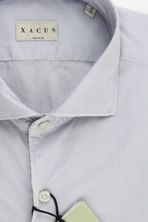 Camicia Uomo Xacus Regular Tinta unita 100% cotone collo Francese Manica lunga