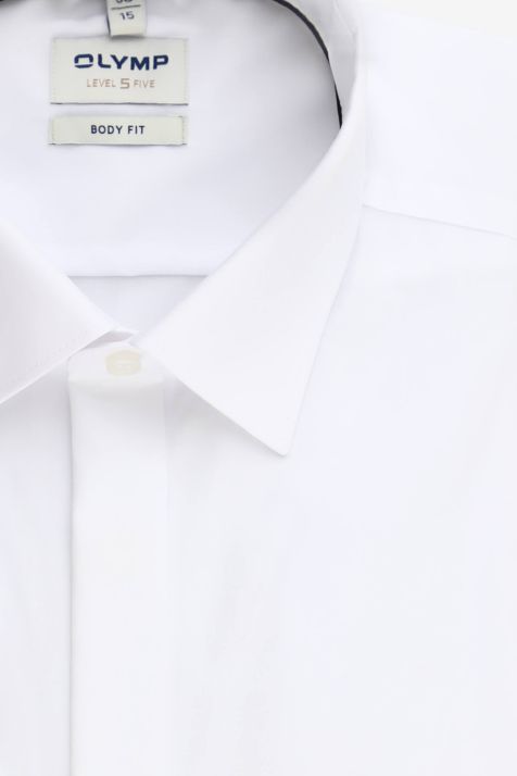 Camicia Uomo Olymp Regular Tinta unita 97% cotone 3% elastan collo Italiano Manica lunga