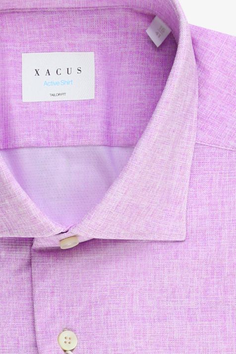 Camicia Uomo Xacus Regular Tinta unita 86% poliammide 14% elastan  collo Francese Manica lunga