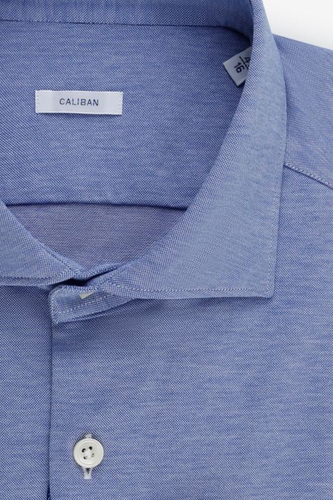 Camicia Uomo Caliban Regular Tinta unita 100% cotone collo Francese Manica lunga