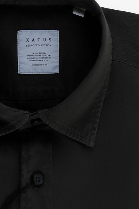 Camicia Uomo Xacus Regular Tinta unita 100% cotone collo Italiano Manica lunga