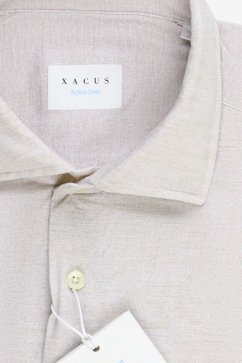 Camicia Uomo Xacus Regular Tinta unita 86% poliammide 14% elastan  collo Francese Manica lunga