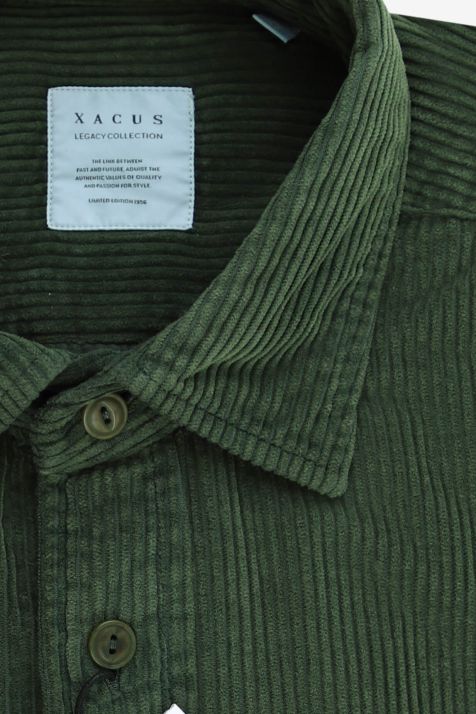 Camicia Uomo Xacus Regular Tinta unita 100% cotone collo Italiano Manica lunga