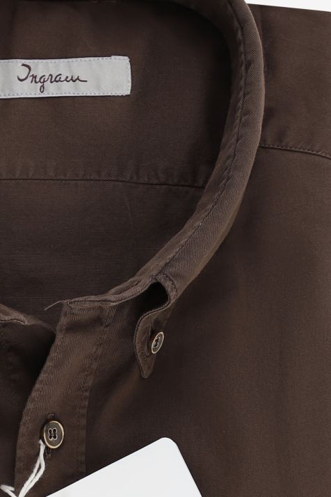 Camicia Uomo Ingram Regular Tinta unita 100% cotone collo Button down Manica lunga