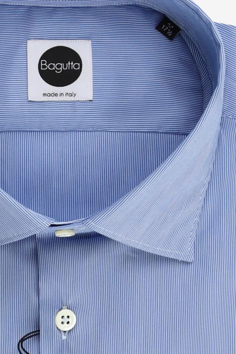 Camicia Uomo Bagutta Regular Righe 75% cotone 22% pa 3% ea collo Francese Manica lunga