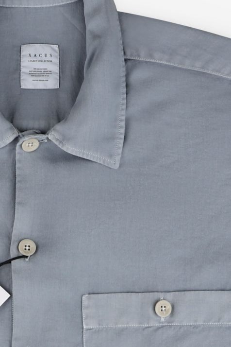 Camicia Uomo Xacus Regular Tinta unita 100% cotone collo Italiano Manica lunga