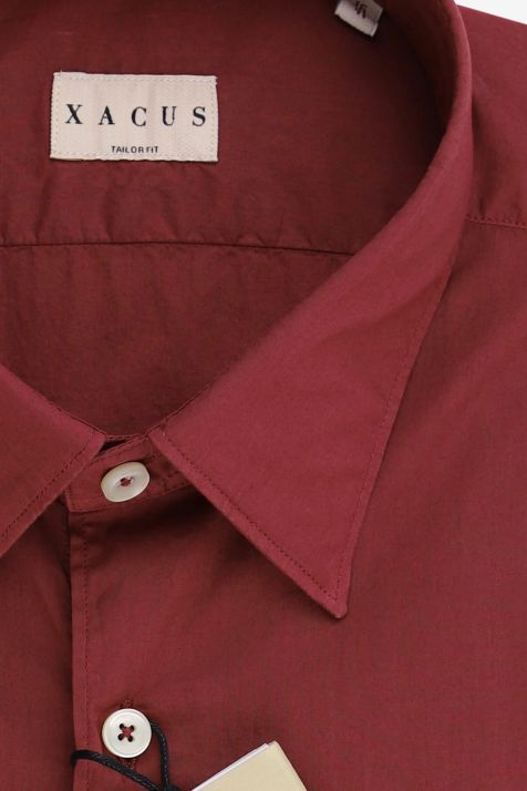 Camicia Uomo Xacus Regular Tinta unita 100% cotone collo Italiano Manica lunga