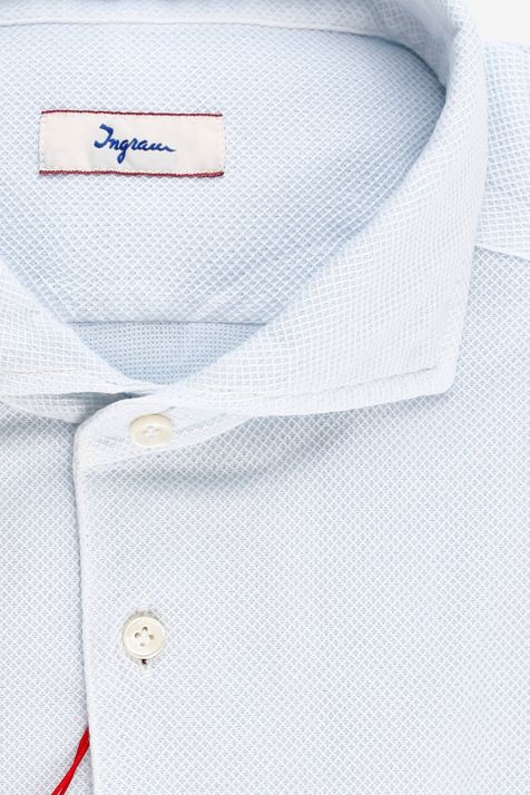 Camicia Uomo Ingram Regular Tinta unita 100% cotone collo Francese Manica lunga