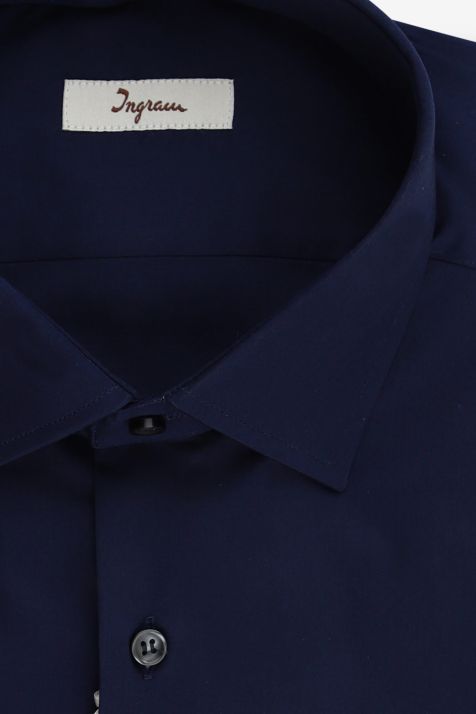 Camicia Uomo Ingram Regular Tinta unita 100% cotone collo Italiano Manica lunga