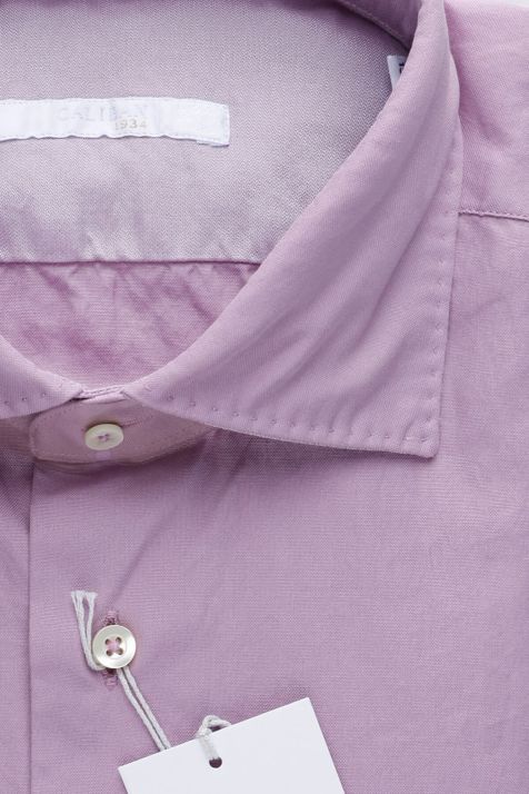 Camicia Uomo Caliban Regular Tinta unita 100% cotone collo Francese Manica lunga