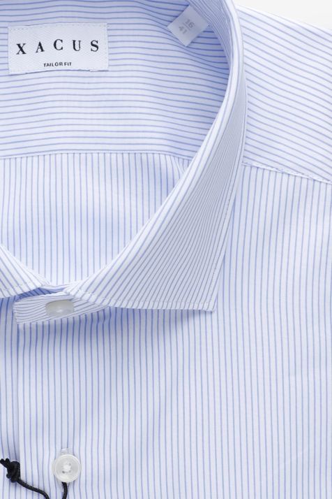 Camicia Uomo Xacus Regular Righe 100% cotone collo Francese Manica lunga