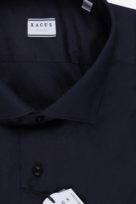 Camicia Uomo Xacus Regular Tinta unita 96% cotone 4% elastan collo Italiano Manica lunga
