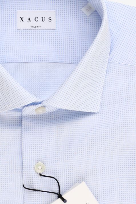 Camicia Uomo Xacus Regular Tinta unita 100% cotone collo Francese Manica lunga