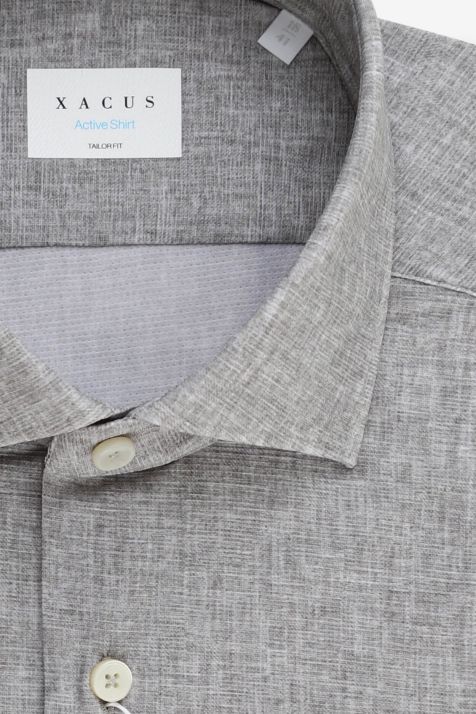 Camicia Uomo Xacus Regular Tinta unita 86% poliammide 14% elastan  collo Francese Manica lunga