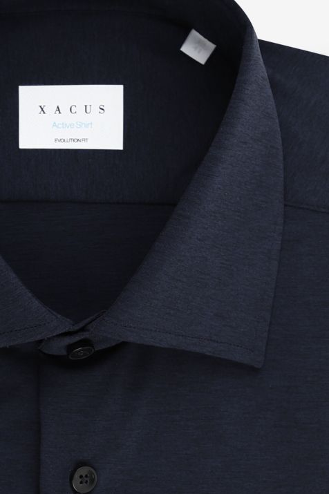 Camicia Uomo Xacus Classic Tinta unita 86% poliammide 14% elastan collo Francese Manica lunga