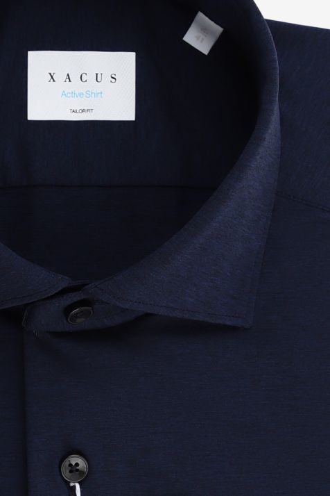 Camicia Uomo Xacus Regular Tinta unita 86% poliammide 14% elastan collo Francese Manica lunga