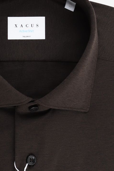 Camicia Uomo Xacus Regular Tinta unita 86% poliammide 14% elastan collo Francese Manica lunga