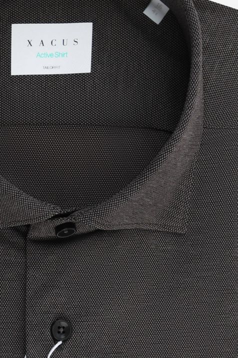Camicia Uomo Xacus Regular Tinta unita 87% poliammide 13% elastan collo Francese Manica lunga