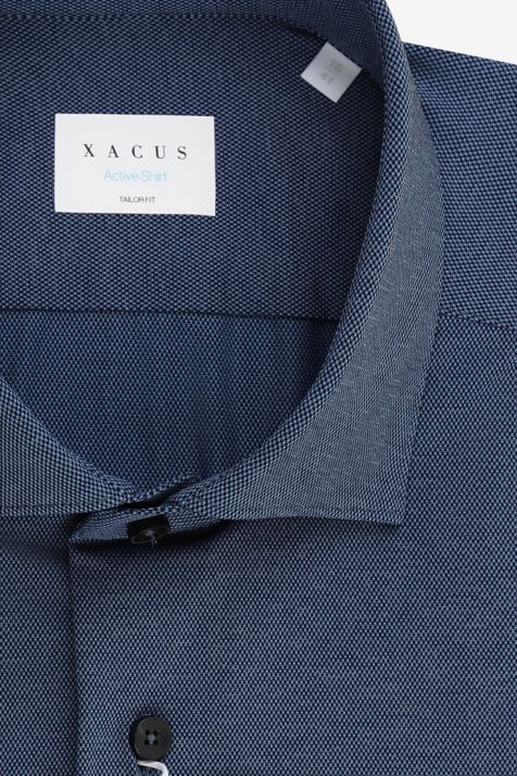 Camicia Uomo Xacus Regular Tinta unita 87% poliammide 13% elastan collo Francese Manica lunga