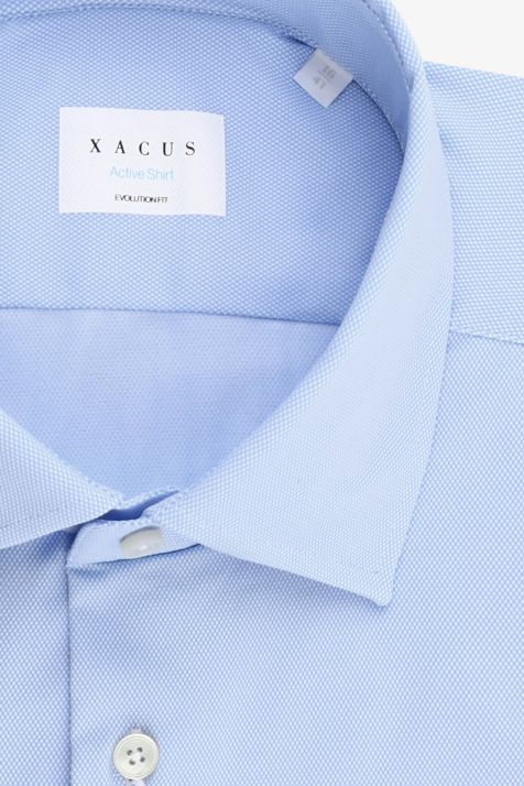 Camicia Uomo Xacus Classic Tinta unita 85% poliammide 15% elastam collo Francese Manica lunga