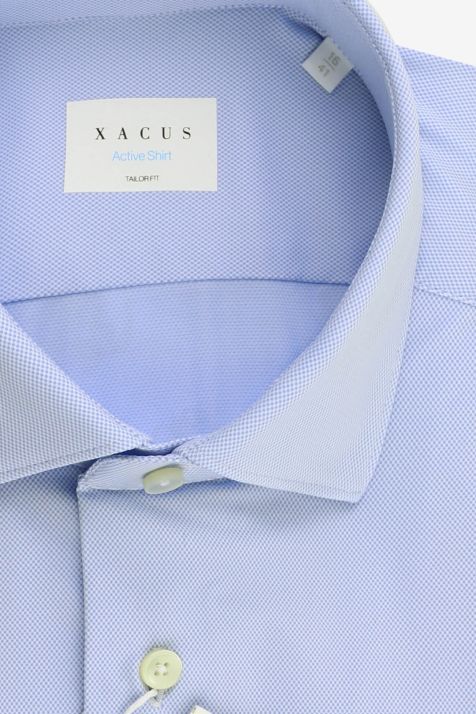 Camicia Uomo Xacus Regular Tinta unita 87% poliammide 13% elastan collo Francese Manica lunga