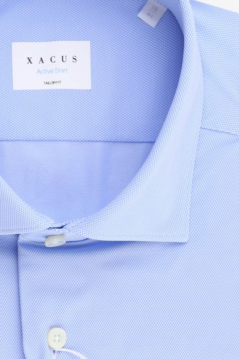 Camicia Uomo Xacus Regular Tinta unita 85% poliammide 15% elastam collo Francese Manica lunga