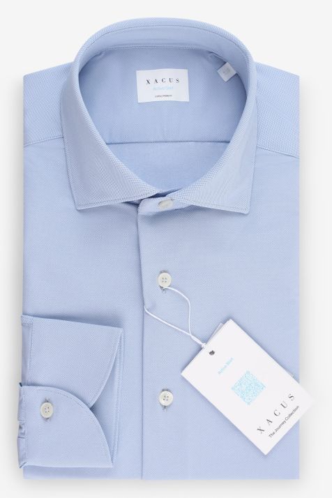 Camicia Uomo Xacus Classic Tinta unita 86% poliammide 14% elastan collo Francese Manica lunga