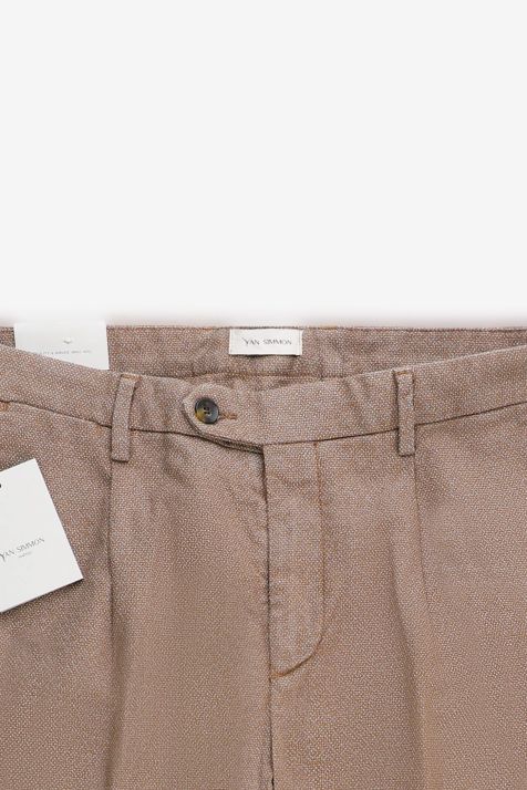 Pantalone Uomo Yan Simmon Chino Slim Micro disegno 67% cotone 32% poliammide 1% ea