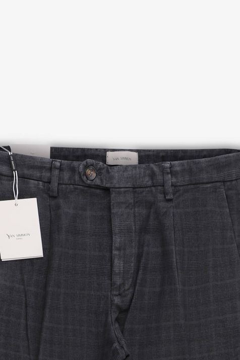 Pantalone Uomo Yan Simmon Chino Slim Quadri 99% cotone 1% elastan
