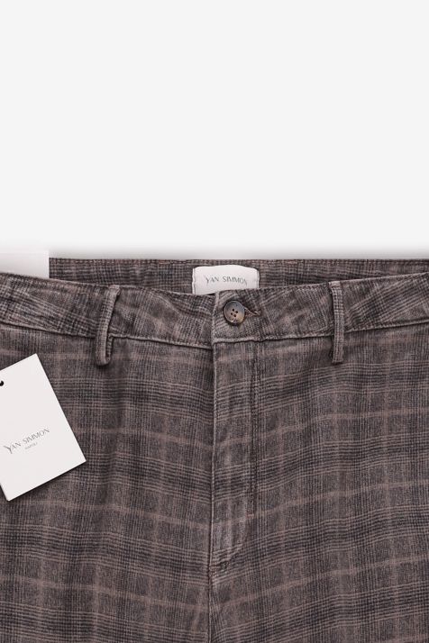 Pantalone Uomo Yan Simmon Chino Slim Quadri 99% cotone 1% elastan