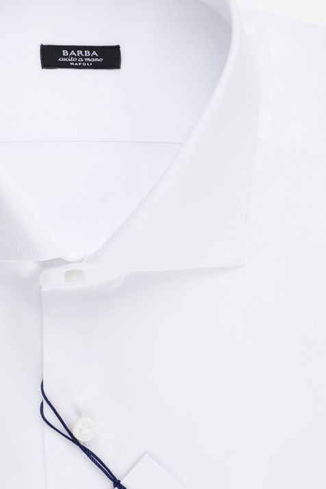 Camicia Uomo Barba Regular Tinta unita 100% cotone collo Francese Manica lunga