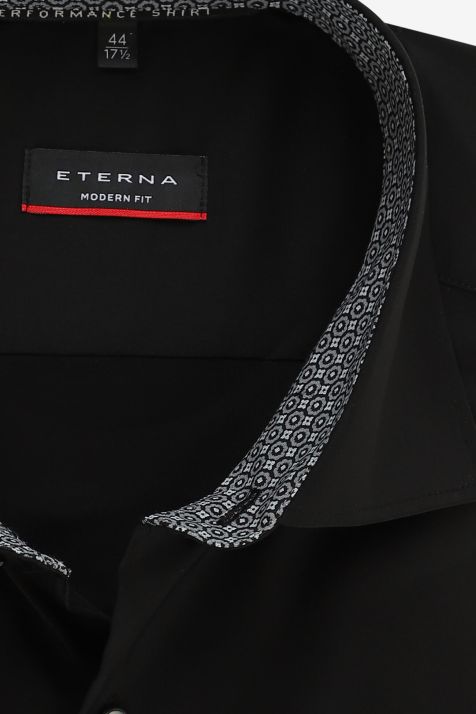 Camicia Uomo Eterna Classic Tinta unita 37% cotone 63% Lyocell collo Francese Manica lunga