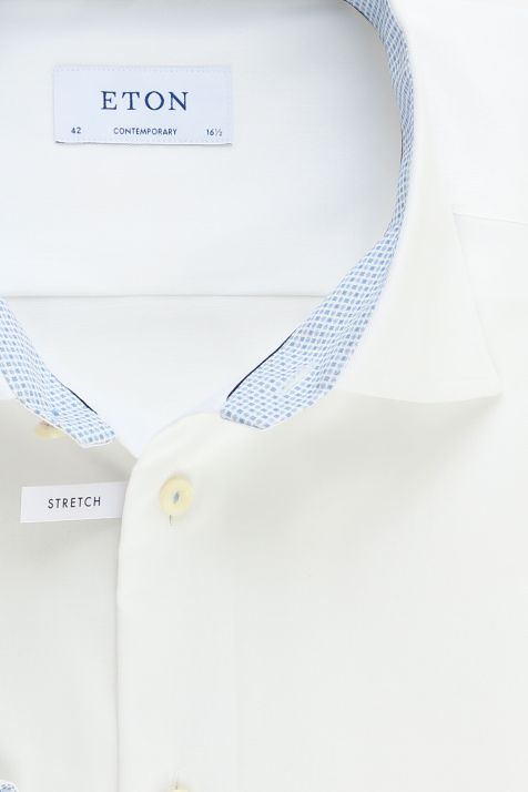 Camicia Uomo Eton Regular Tinta unita 100% cotone collo Italiano Manica lunga