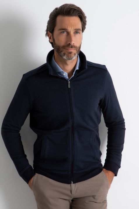 Maglia Uomo Ragman Cerniera Classic Tinta unita 100% caldo cotone