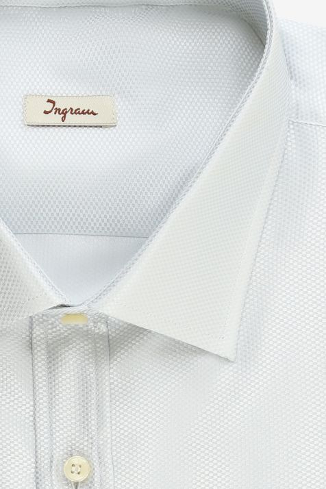 Camicia Uomo Ingram Classic Tinta unita 55% cotone 45% viscosa collo Italiano Manica lunga