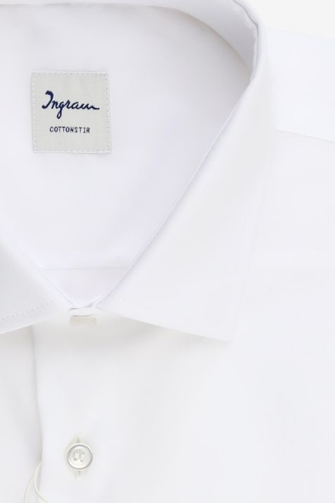 Camicia Uomo Ingram Classic No Stiro Tinta unita 100% cotone collo Francese Manica lunga