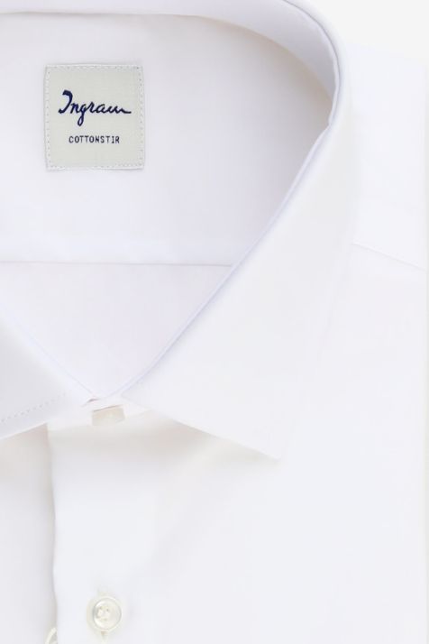 Camicia Uomo Ingram Regular No Stiro Tinta unita 100% cotone collo Francese Manica lunga