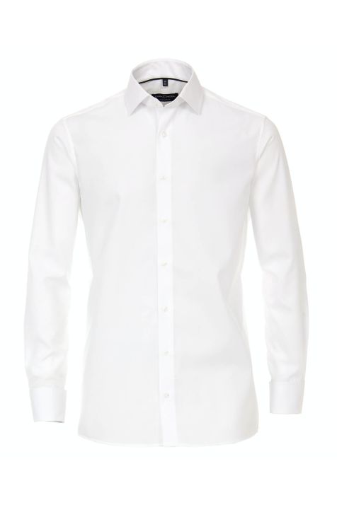 Camicia Uomo Casamoda Comfort No Stiro Tinta unita collo Francese Manica lunga